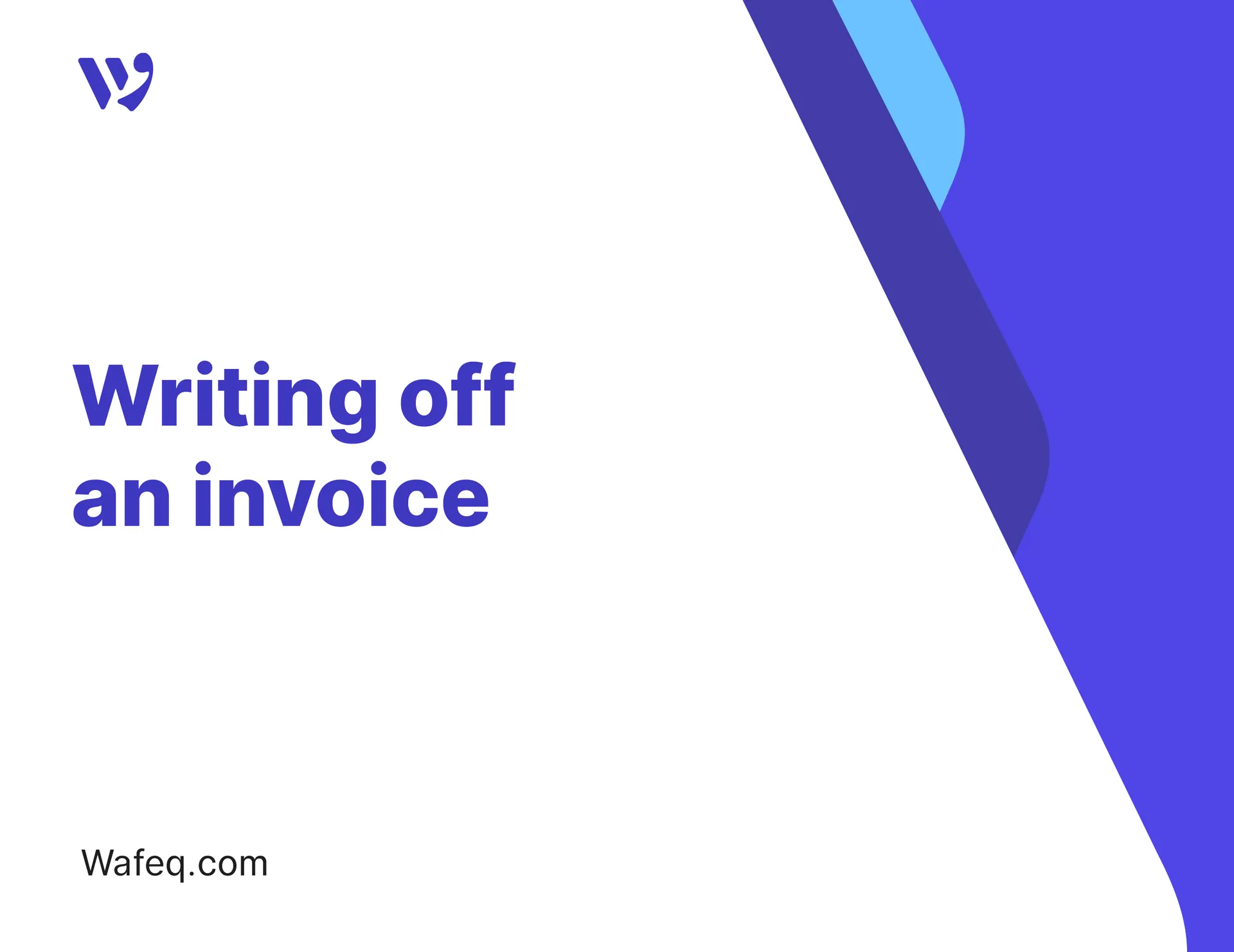 Writing off an invoice